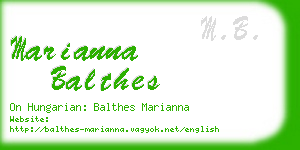 marianna balthes business card